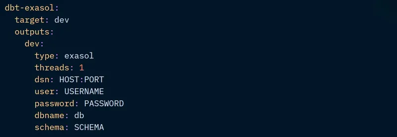 dbt-exasol-Adapter