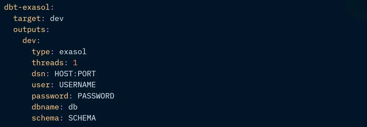 dbt-exasol-Adapter